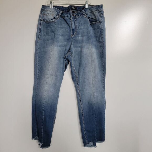 EARL JEANS 20W MODERN STEP HEM SKINNY ANKLE STRETCH JEANS 20 W 2X 3X - Picture 1 of 10
